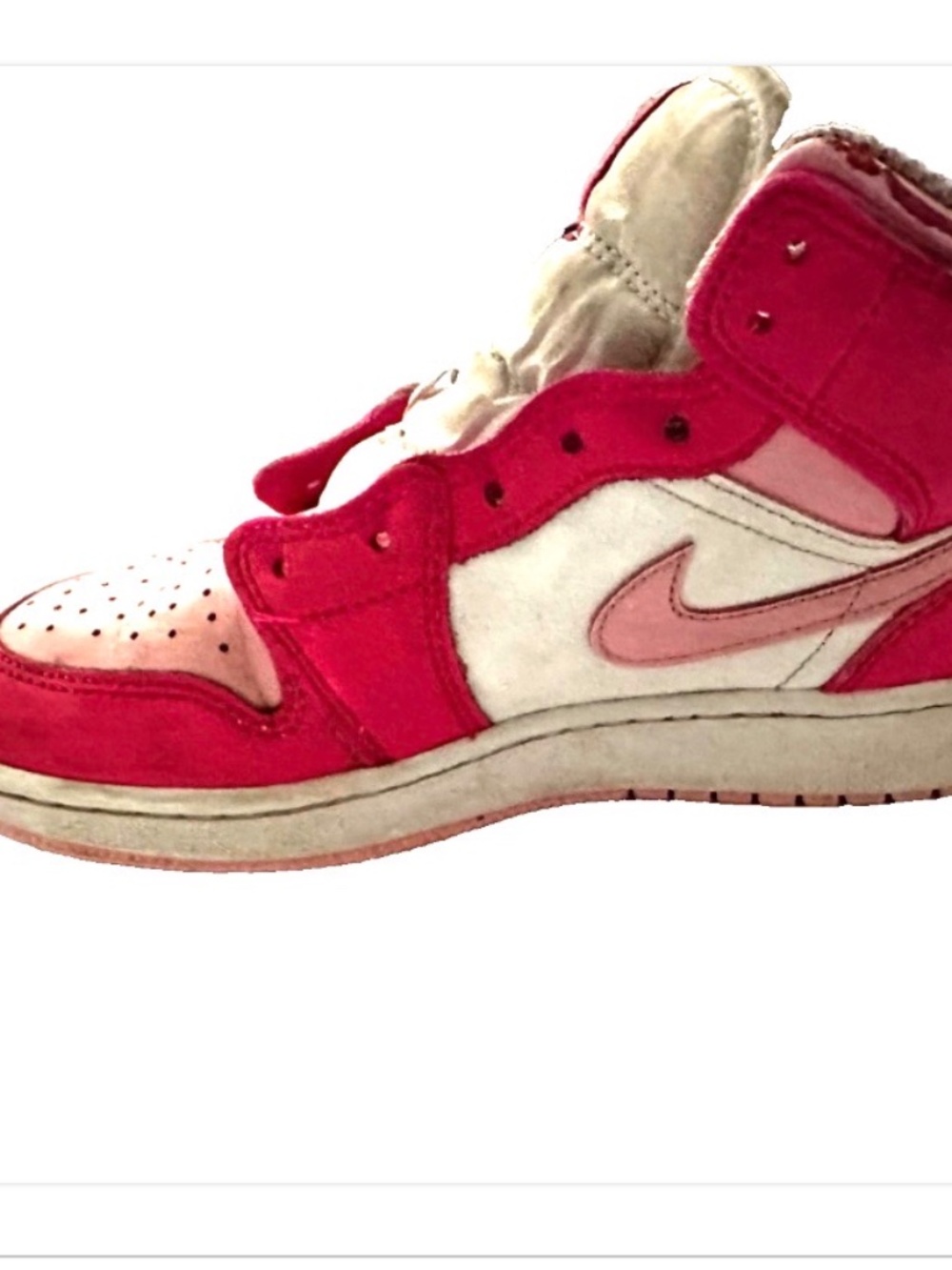 Nike Air Jordan 1 Mid GS "Fierce Pink" Girls Sneakers Size 5Y